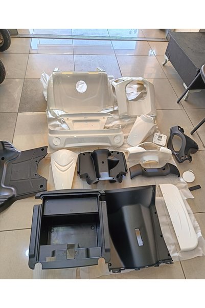 gtem 3 TEKERLEKLİ ELEKTRİKLİ MOTOR GRENAJ SETİ 16 PARÇA BEYAZ (TEK KİŞİLİK)
