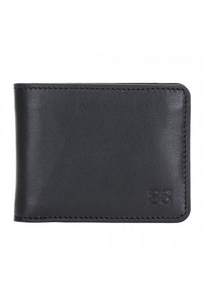 PLM Pier Leather Men's Black Wallet - Rst1 Model