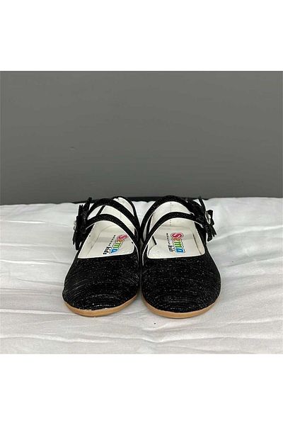 jadeer Sema Girl's Glitter Shiny Ballerina Ballerina Black 26-30 Ps124