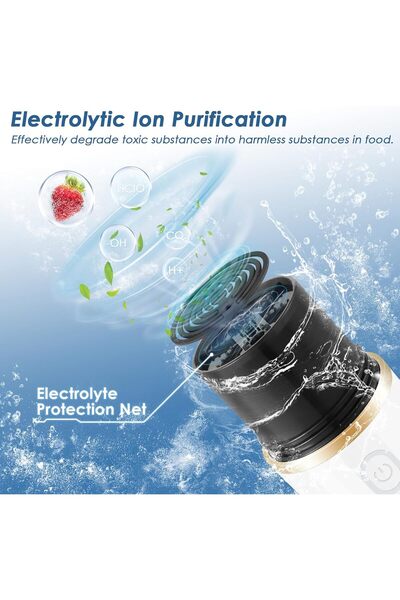 COOYA Fruit and Vegetable Purifier,USB Wireless OH-ion Purification,for Grains,Vegetable,Fruit,White