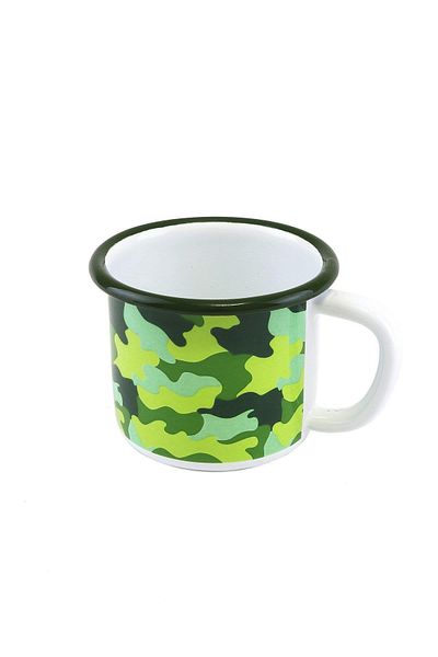 DEDEMİN EMAYELERİ Enamel Mug Large Size Camping White