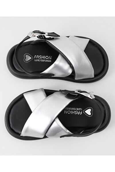 Mark & Mia Mark & Mia Buckle Closure Sandals - Silver