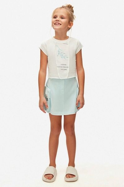 xo kids moda Nk Kids 58507 Fusta Mică 4/8 Albastru