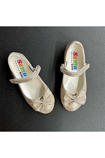 jadeer Balerina Sema pentru fetiță cu fundă argintie Aur 26-30 FA124