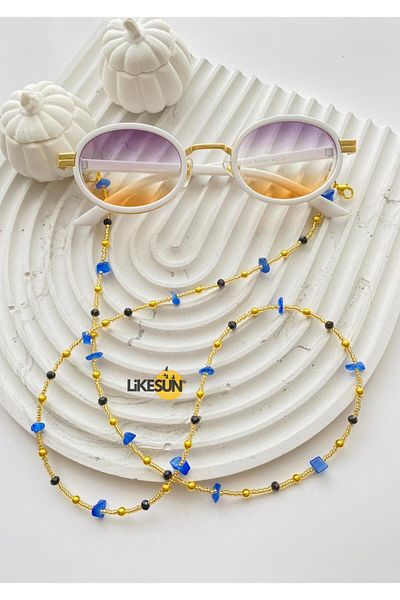 LiKESUN Premium Collection Natural Stone Women's Glasses Strap and Necklace