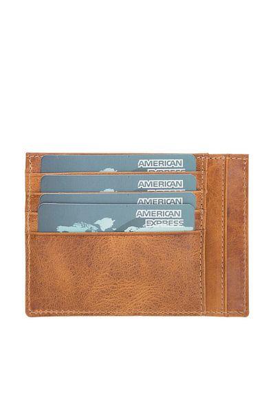 Bouletta Tan ZPCH V18 - Zip Leather Zippered Card Holder
