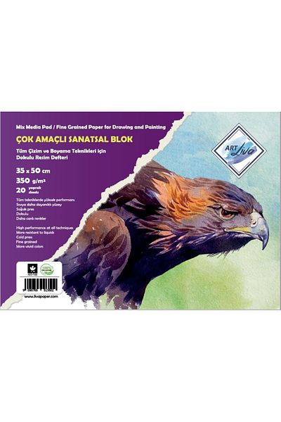 art liva Art Painting Book Watery Technical 20 Pages 35x50 350gr