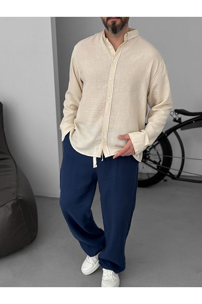 BYBASICMAN Beige Basic Shirt G-5138