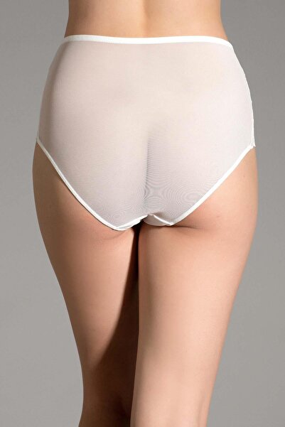 cotonhause Жіночі труси з високою талією, екрю, мереживні 363022