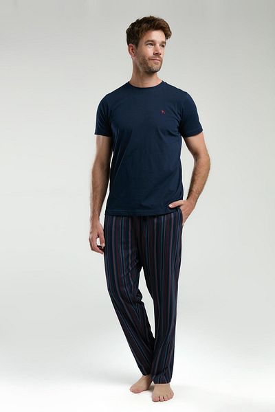 Arnetta 100% Cotton Men's Plus Size Pajama Suit with Pocket Detail