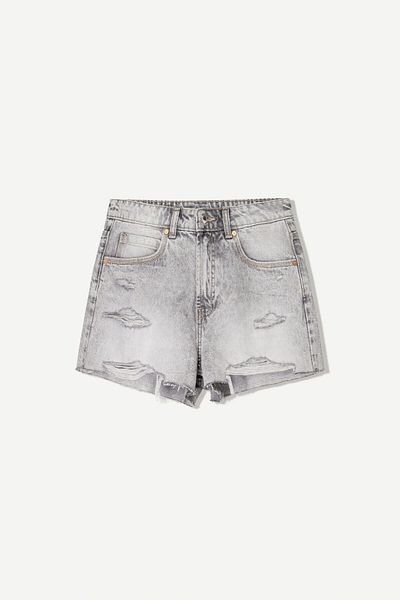Bershka Ripped denim shorts
