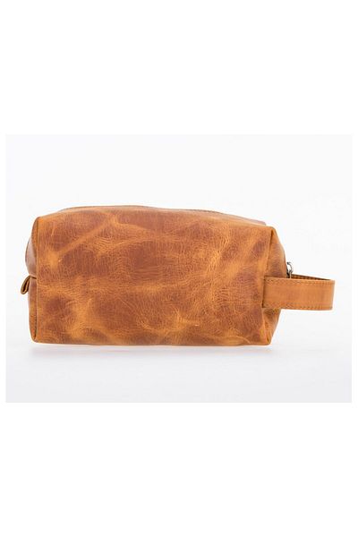 PLM Eve Leather Makeup Bag Large G19 Tan