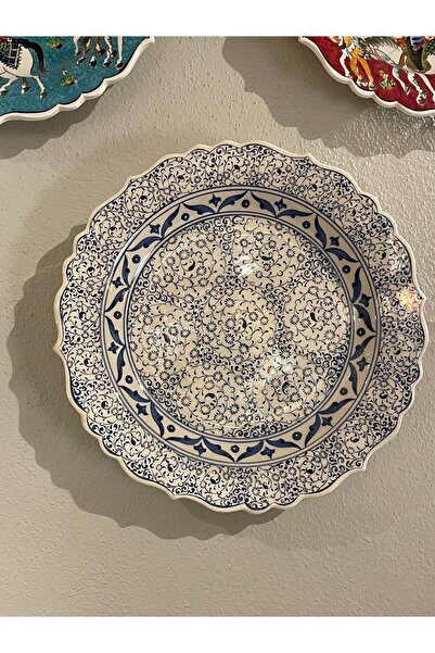 Süsler Çini ve Seramik Dekoratif Tabak Geleneksel Haliç Desenli El Yapımı 30 ...