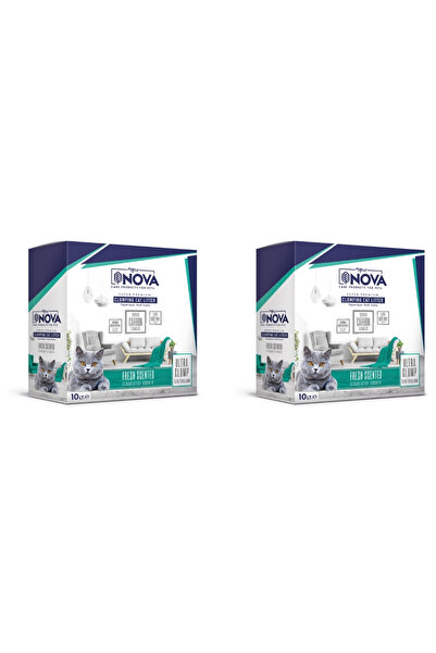 Nova Ultra Topaklanma (FERAHLATICI KOKU) Premium Kedi Kumu Ince Taneli 10lt (2 ADET)