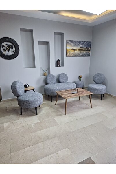 WATERYBROOK DÜNYA 2  Ofis-Bekleme Salonu Koltuk Takimi Mobilya Takımı Balkon- Ofis Büro Koltuğu - Şönil Kumaş