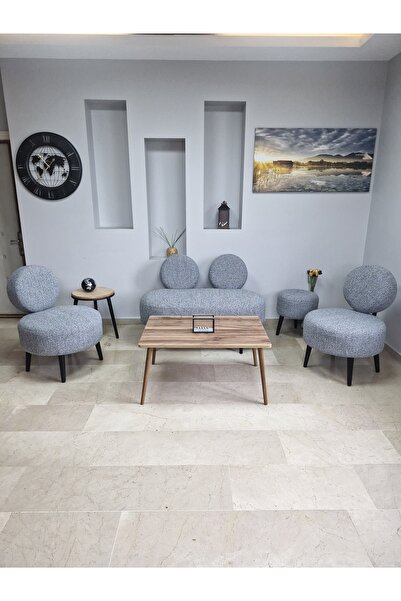 WATERYBROOK DÜNYA 2  Ofis-Bekleme Salonu Koltuk Takimi Mobilya Takımı Balkon- Ofis Büro Koltuğu - Şönil Kumaş