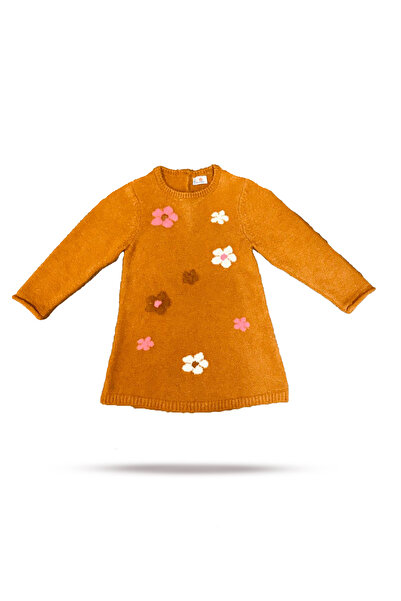 Pampino Çiçekli Kız Çocuk Triko Elbise Özel Fiyat