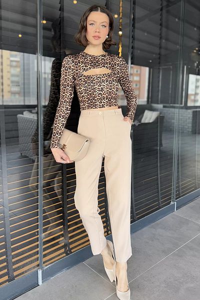 GÜLSELİ Stone Women's Fabric Trousers