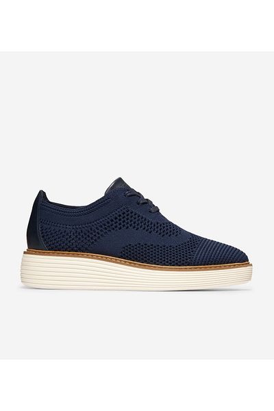 Cole Haan Originalgrand Platform Stitchlite Oxford Shoes for Women Dark blue Color