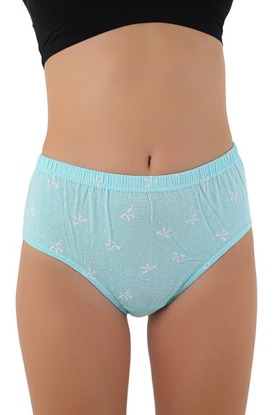 CENNETOĞLU Chiloți albastru baby cu talie înaltă din bumbac 100% cu model cu fundă – eleganță și naturalitate!