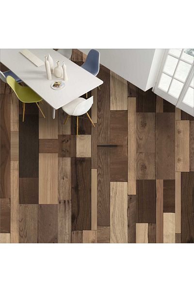 Bigaimaj 60cm X 100cm Folie cu model parchet din lemn cu laminare autoadeziva