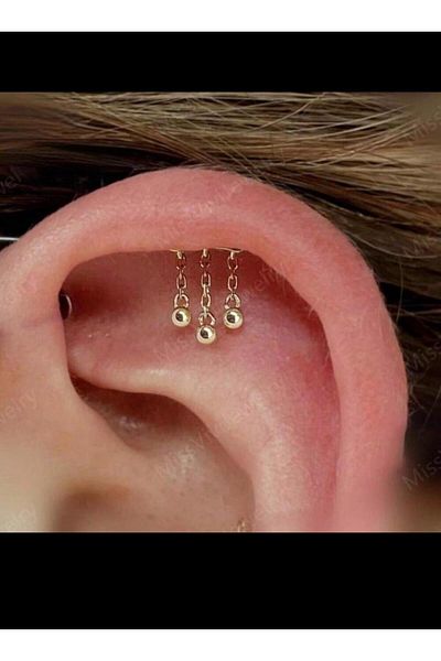 Arescollection 1 Piece Surgical Steel - Hidden Helix Conch Flat Helix Compatible Piercing