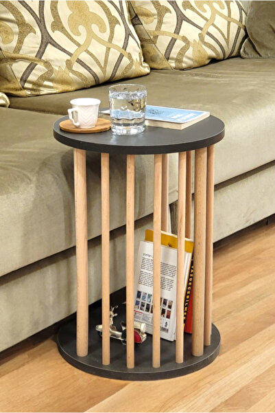 PEKA Ahşap Ayaklı C Sehpa Koltuk Sehpası Yan Sehpa Zigon Sehpa Servis Sehpası