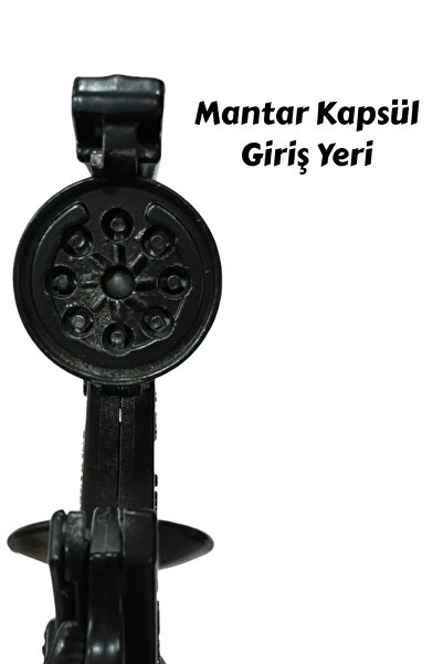 elisalife Metal Kovboy Toplu Tabanca Revolver Silah Taşıma Kılıflı 25 Cm Kapsül Tabancası