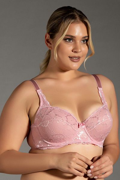 cotonhause Γυναικείο σουτιέν χωρίς στήριγμα Underwire Dusty Rose C1T4N0O843
