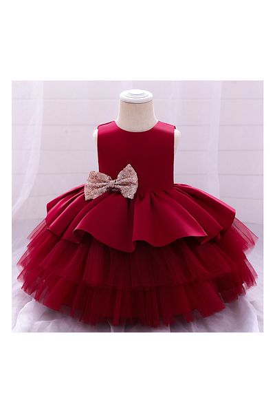 Mark & Mia Mark & Mia Sleeveless Dress With Bow Detail - Maroon