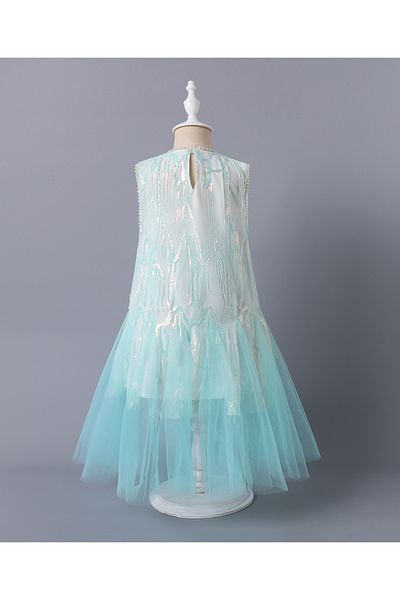 SAPS SAPS Sequins Embellished Sleeveless Midi Length Dress - Blue
