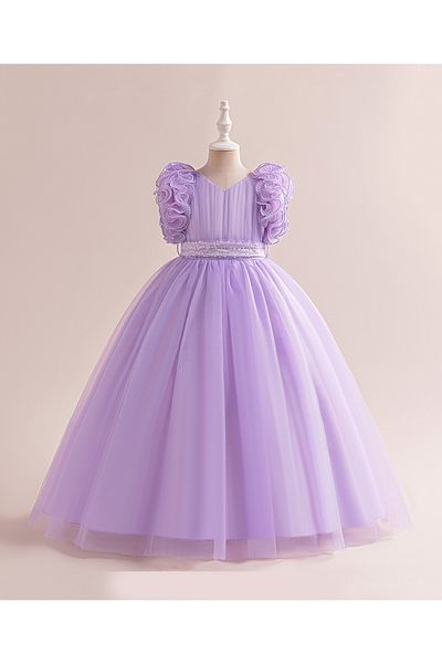 Mark & Mia Mark & Mia V Neck Embellished Detailed Dress - Lavender