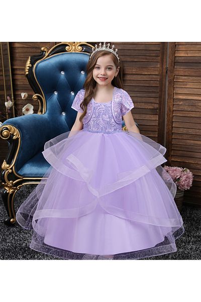 Mark & Mia Mark & Mia Embellished Short Sleeves Party Dress - Purple