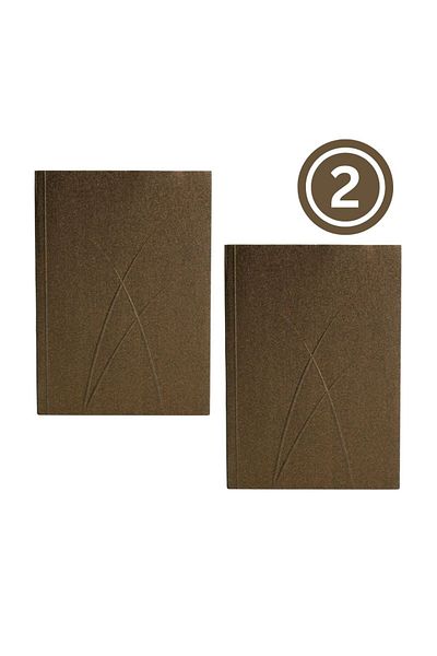 Paper-Oh Puro Bronze A6 Lined 128 Pages 100gsm Notebook (Pack of 2)