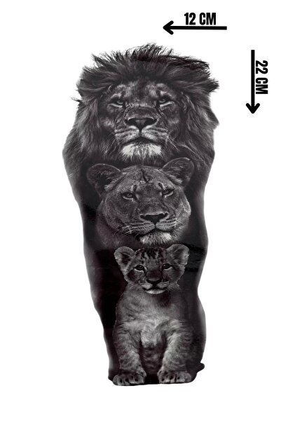 Barly Geçici Aslan Figürlü Dövme Tattoo