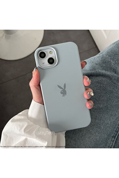 izzytech حافظة هاتف آيفون 13/14، شعار بلاي بوي، سطح داخلي مخملي، حافظة مقاومة...