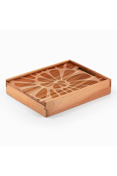 Woodsaka Horizontal Box with Waves Compartment Cover