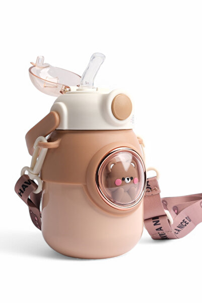 ROSECENTERBAZAAR Thermal Water Bottle Hanging Rope Mini Space Capsule Insulated Bottle (Imported)