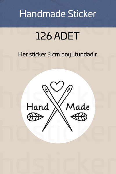 hdsticker Ručno izrađeni set ukrasnih nalepnica, 126 komada, nalepnice od 3 cm
