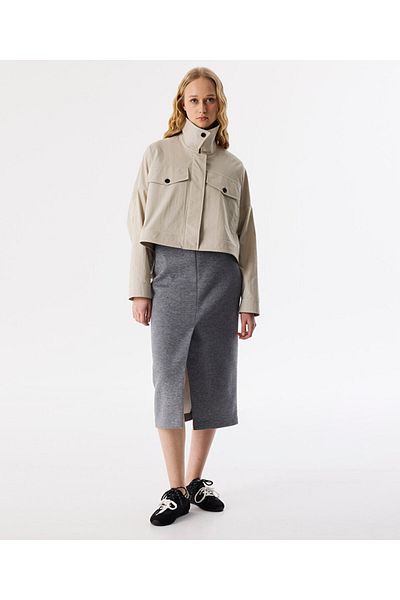 Twist Oversize Coat with Ornamental Pockets