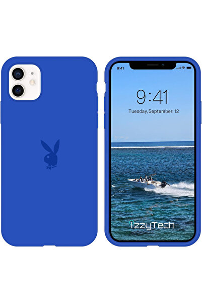 izzytech حافظة هاتف آيفون 11، شعار بلاي بوي، سطح داخلي مخملي، حافظة مقاومة لل...