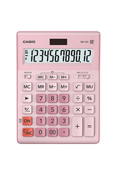 Casio Gr-12c-pk 12 Hane Pembe Masa Üstü Hesap Makinesi