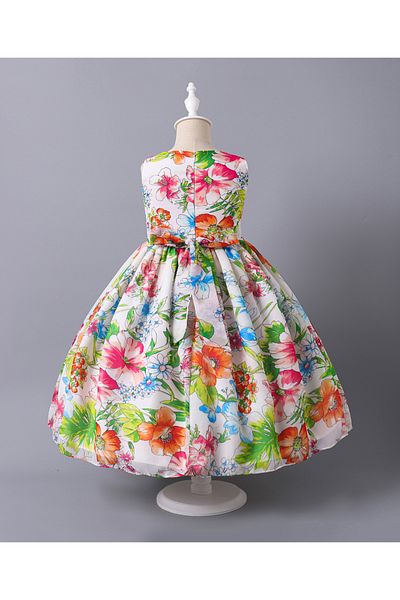 Mark & Mia Mark & Mia Sleeveless Floral Printed Pleated Party Dress - Multicolor