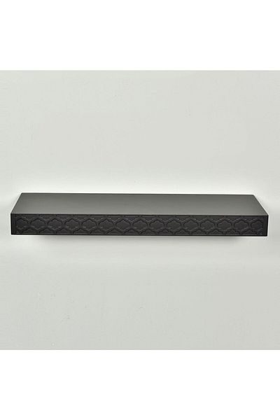 Danube Home Elizabeth Floating Shelf Wall Shelves Black L90xw20xh5cm