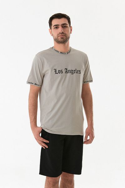 Fulla Moda Μπλουζάκι με στάμπα Los Angeles Crew Neck
