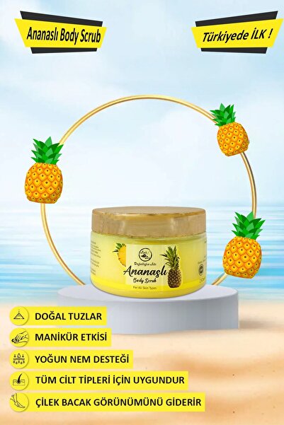 Aslı Bu Ananas Özlü Scrub Nemlendirici Yenileyici Ananaslı El Ayak Vücut Peel...