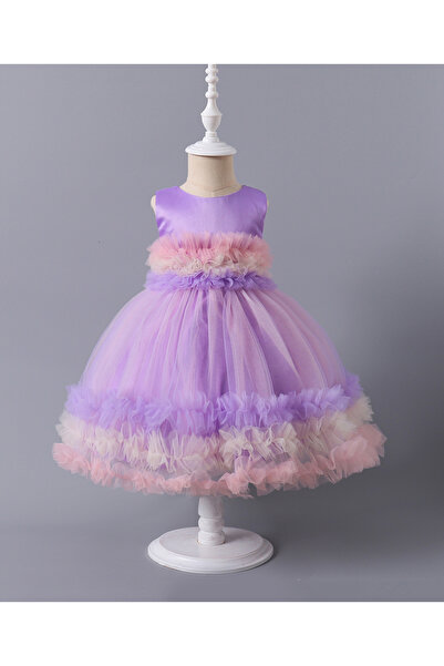 Mark & Mia فستان توتو بدون أكمام بتفاصيل فيونكة من مارك آند ميا - أرجواني