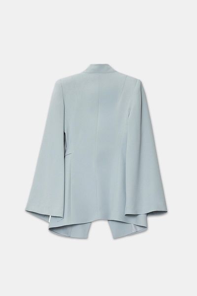 Setre Misty Green Sleeve Detailed Waist Tie Detailed Jacket