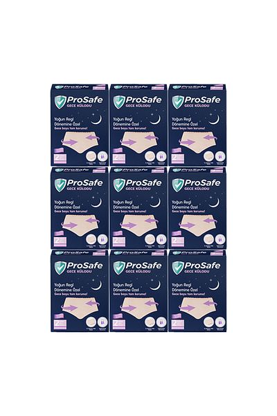 PROSAFE Night Panties Special for Intense Menstrual Period 9 Pack 18 Pieces