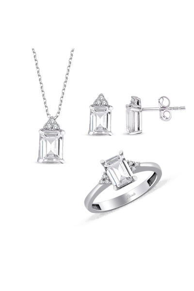 Lilarote Pırlanta Baget Altın Set